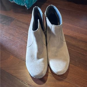 Beige Dansko Heeled Booties